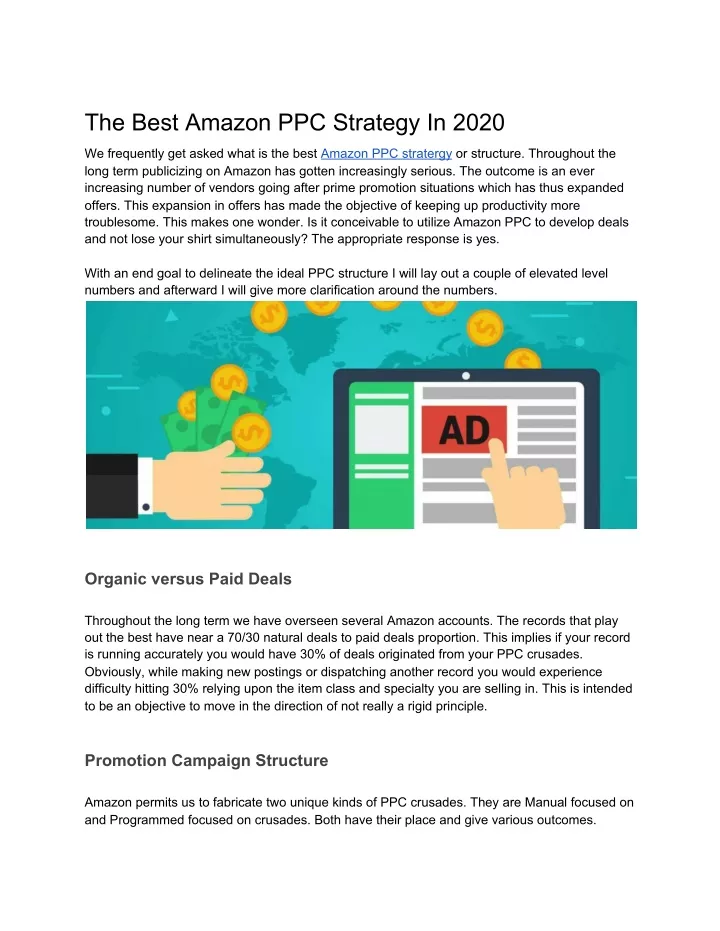 the best amazon ppc strategy in 2020