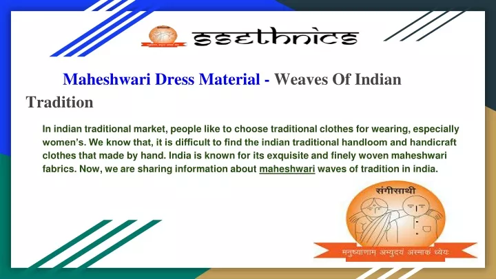 maheshwari dress material weaves of indian tradition