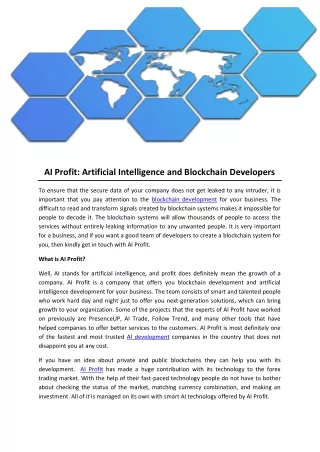 AI Profit- Artificial Intelligence and Blockchain Developers