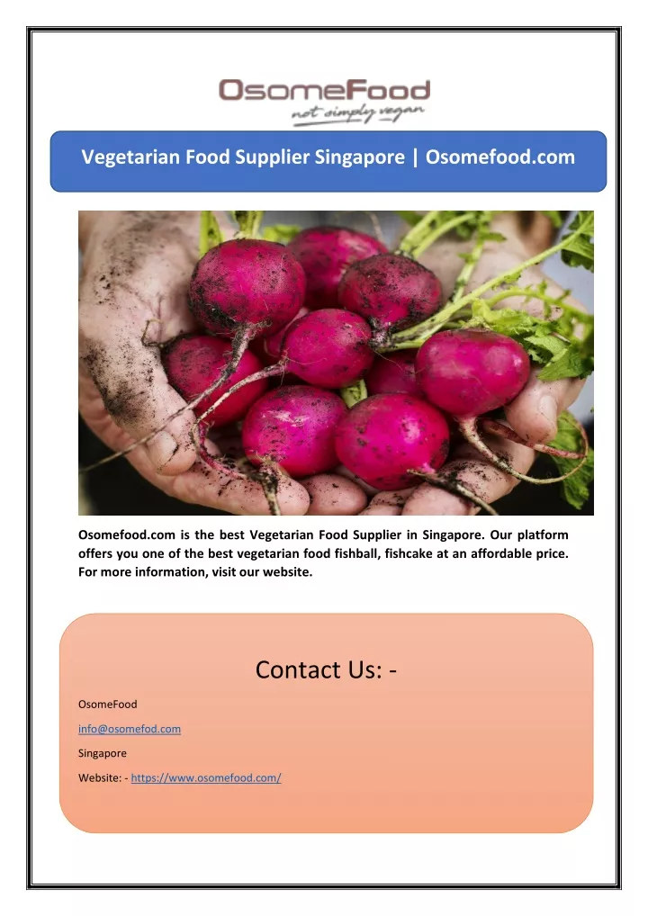 vegetarian food supplier singapore osomefood com