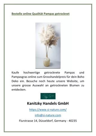 bestelle online qualit t pampas getrocknet