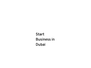 Start business in Dubai
