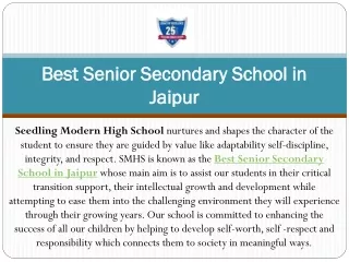 best senior secondary school in jaipur
