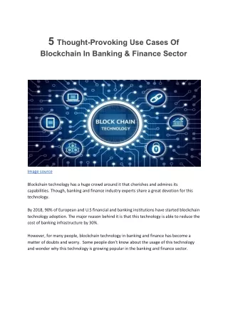 5 thought provoking use cases of blockchain