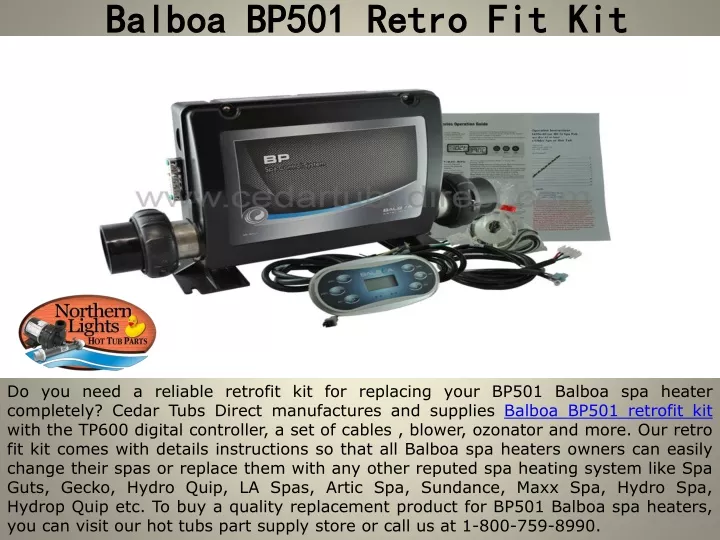 balboa bp501 retro fit kit