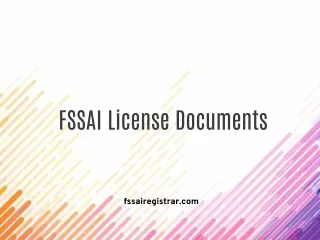FSSAI License Documents - FSSAI Registration, Process