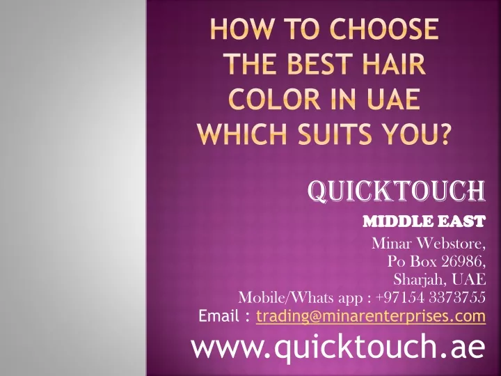 how to choose the best hair color in uae which suits you