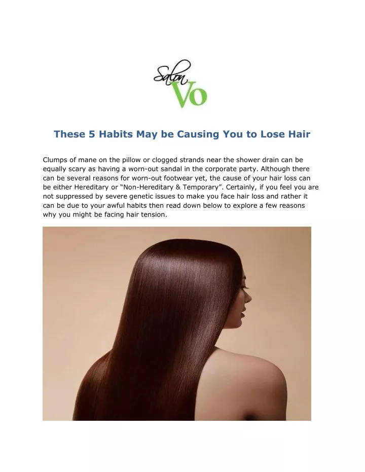 these 5 habits may be causing you to lose hair