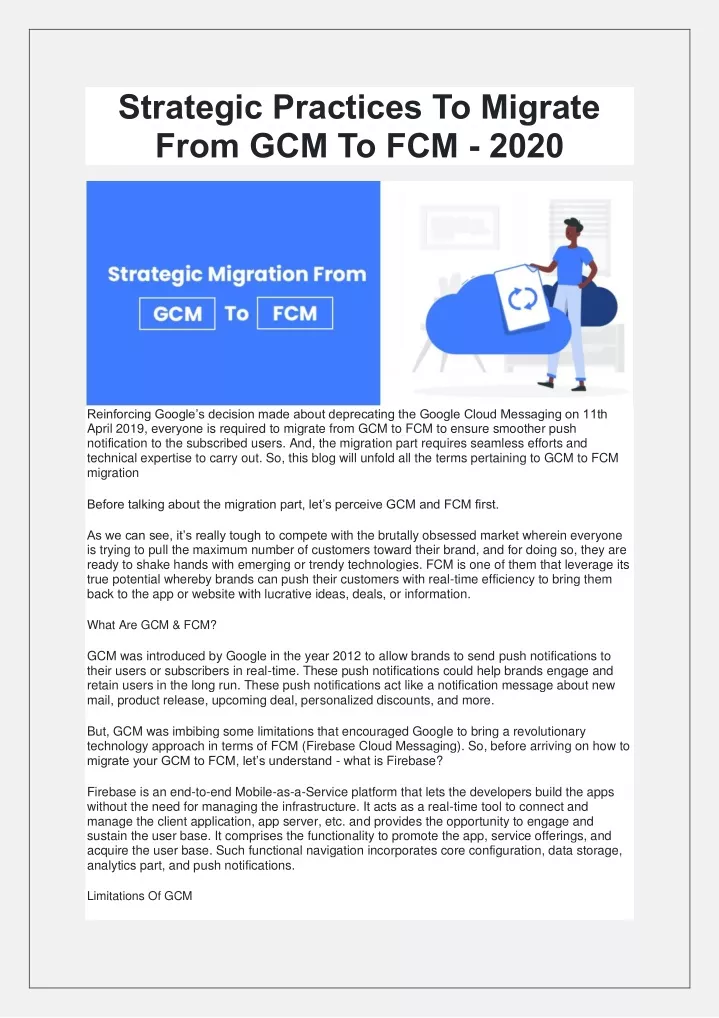 strategic practices to migrate from