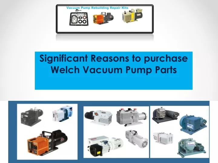 significant reasons to purchase welch vacuum pump parts