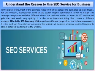 Understand the Reason to Use SEO Service for Business