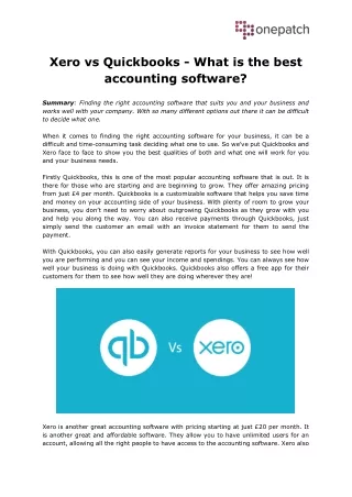 xero vs quickbooks what is the best accounting