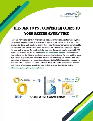 This OLM to PST converter comes to your rescue every time