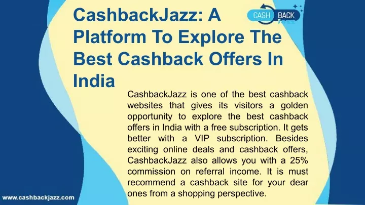 cashbackjazz a platform to explore the best