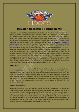 Houston Basketball Tournaments