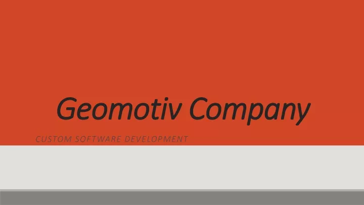 geomotiv company