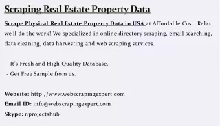 scraping real estate property data