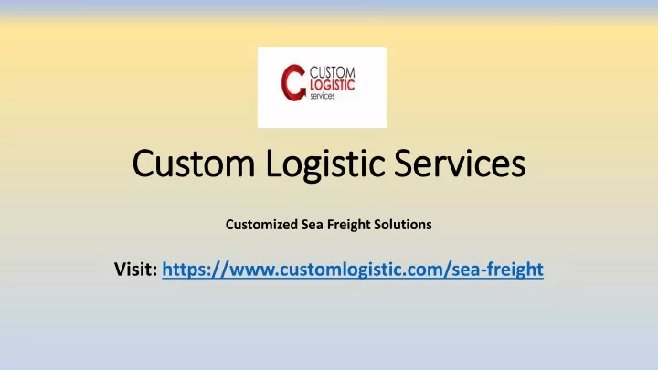 custom logistic services custom logistic services