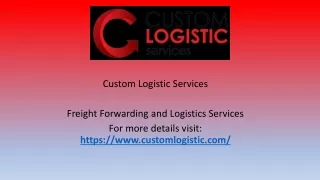 custom logistic services