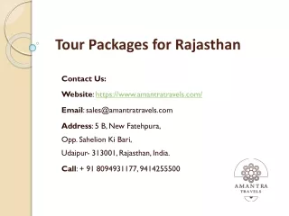 tour packages for rajasthan