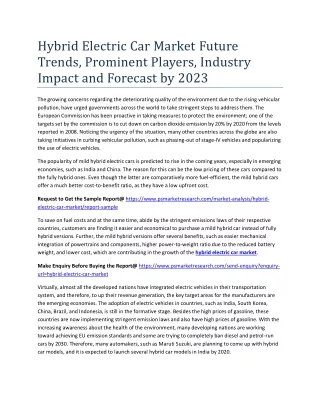 hybrid electric car market future trends