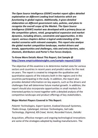the open source intelligence osint market report