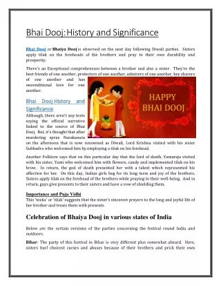bhai dooj history and significance