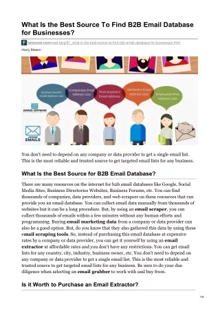 what is the best source to find b2b email