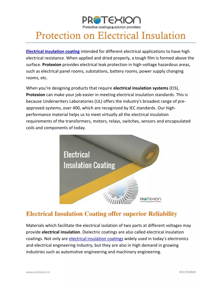 protection on electrical insulation