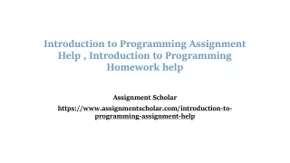 introduction to programming assignment help introduction to programming homework help