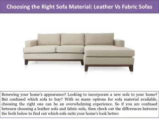 Choosing the Right Sofa Material Leather Vs Fabric Sofas