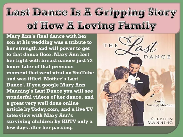 last dance is a gripping story of how a loving