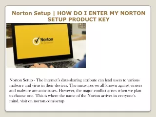 norton setup how do i enter my norton setup