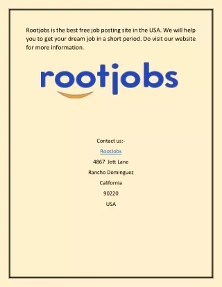 Free Job Posting Sites | Rootjobs.com