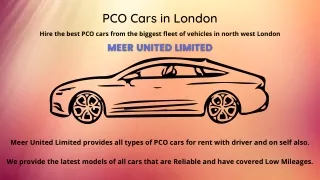 PCO Cars in London