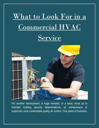 Hvac Contractor Services