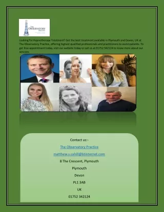 looking for hypnotherapy treatment get the best