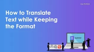 how to translate text while keeping the format