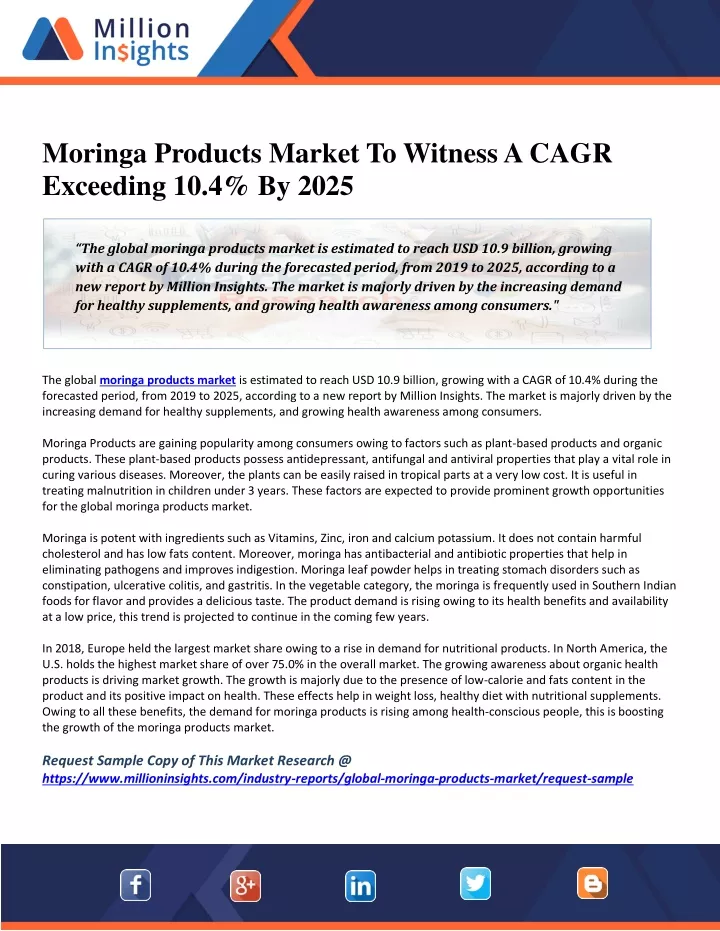 moringa products market to witness a cagr