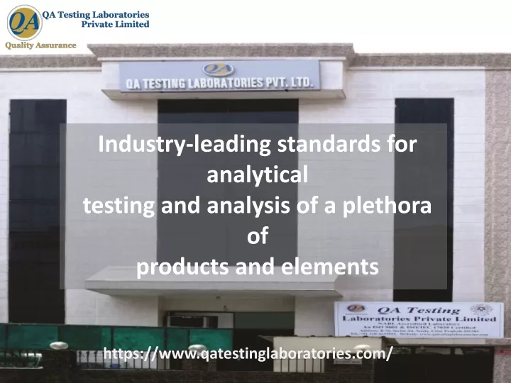 industry leading standards for analytical testing