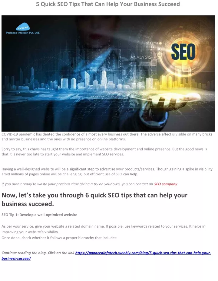 5 quick seo tips that can help your business