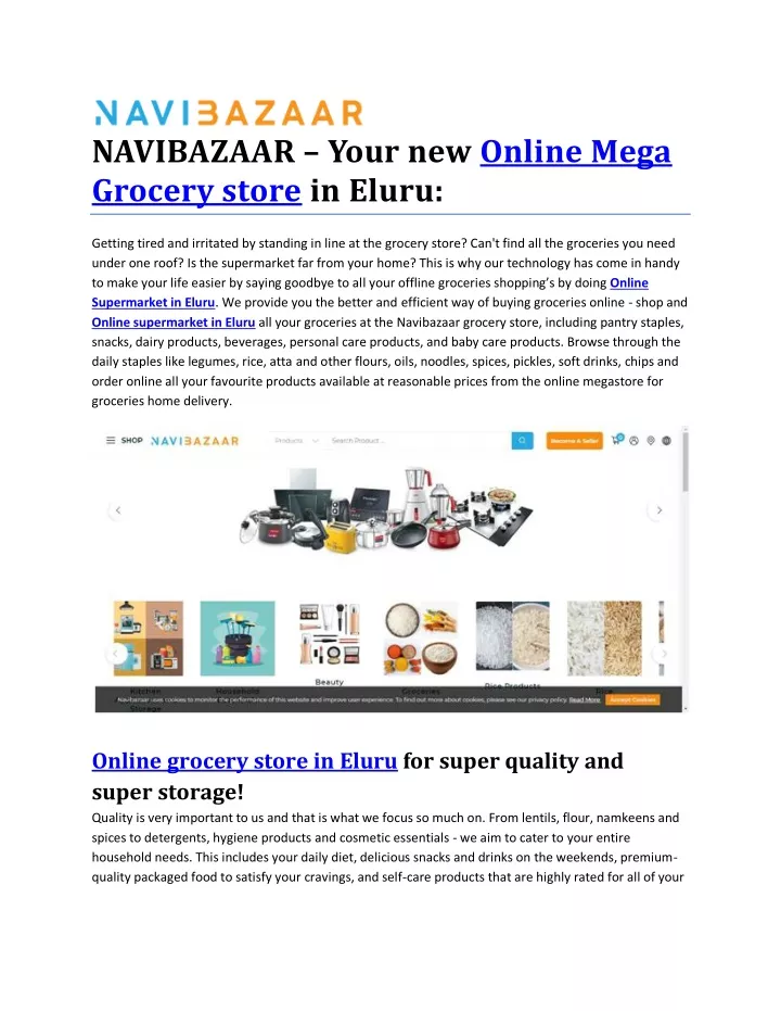 navibazaar your new online mega grocery store