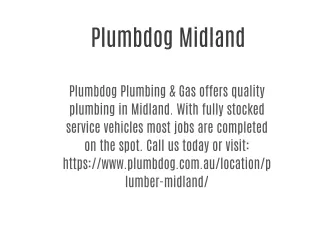 Plumbdog Midland