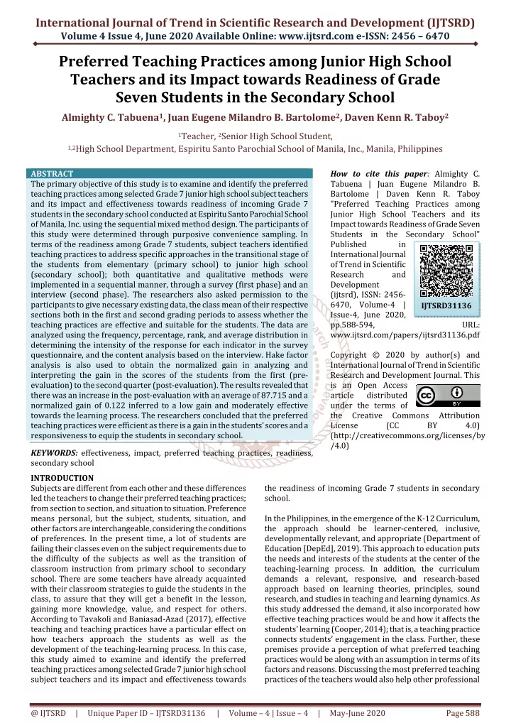 international journal of trend in scientific