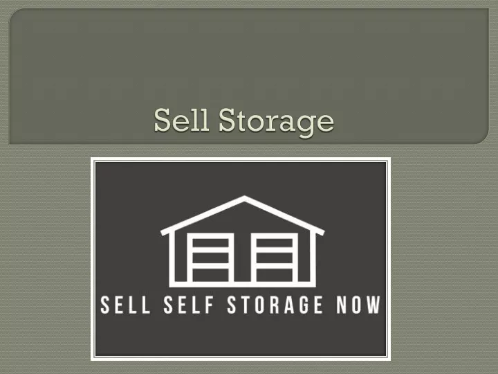 sell storage