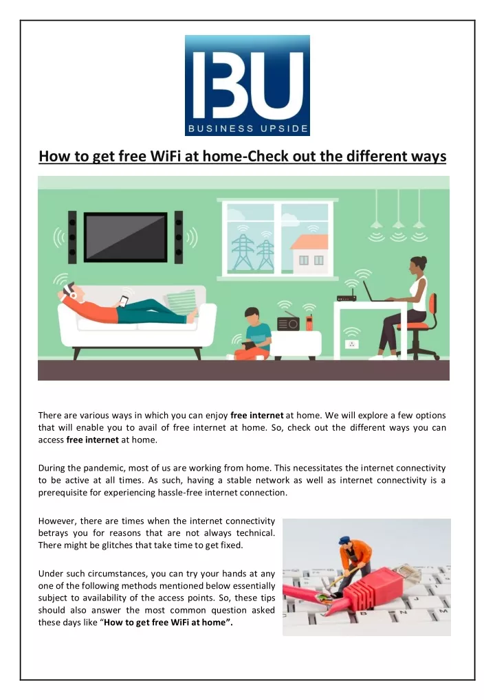 how to get free wifi at home check