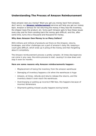 understanding the process of amazon reimbursement