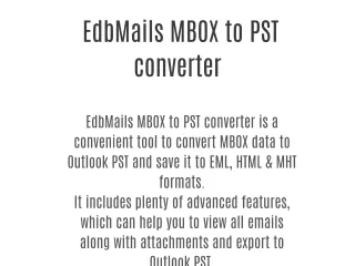 EdbMails MBOX to PST converter