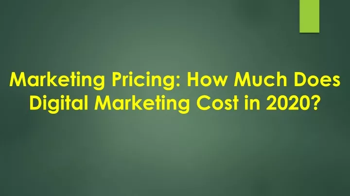 marketing pricing how much does digital marketing cost in 2020