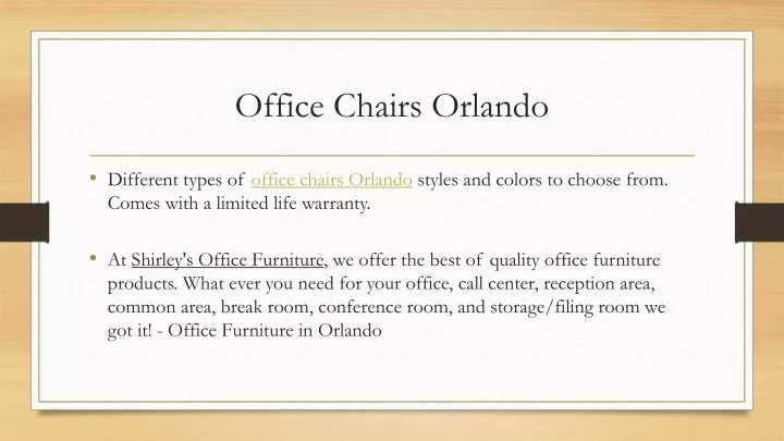 office chairs orlando